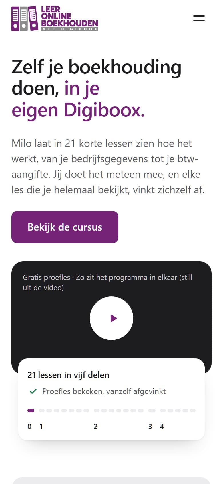 Leer Online Boekhouden op mobiel: 21 lessen in vijf delen